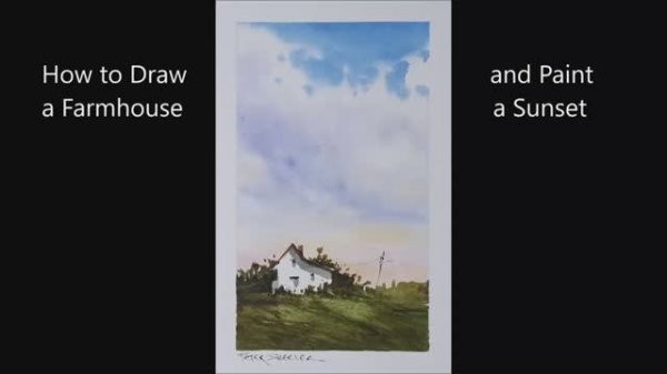 Wishing a Happy Holiday to all. A not so seasonal Farmhouse and clouds scene. Peter Sheeler