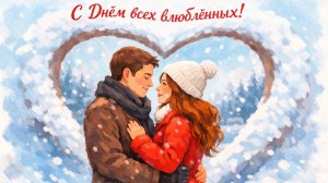 Любовь только крепнет. С днём влюблённых. Шикарная музыкальная открытка.