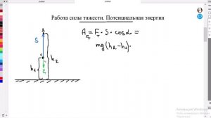 Вывод работы силы тяжести ()простой спосбо) 9 класс