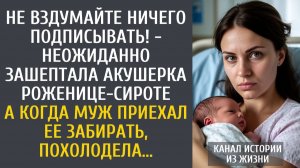 Истории из жизни: Не вздумайте ничего подписывать! - неожиданно зашептала акушерка роженице-сироте…