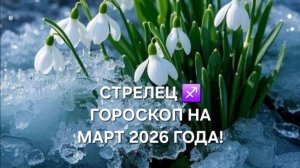 СТРЕЛЕЦ!♐ ГОРОСКОП НА МАРТ 2026 ГОДА!🌷