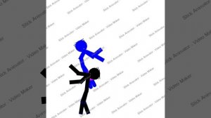 Синий стикман против чёрного