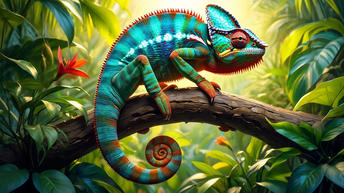 Почему хамелеоны меняют цвет? Разгадай Тайны Цветового Общения Хамелеонов! смотреть онлайн