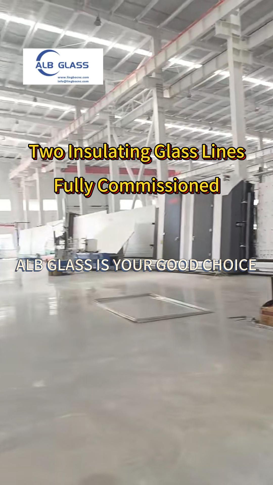 Смотрите! Две линии стеклопакетов, 3м x 6м и 2,5м x 3,5м, полностью введены в эксплуатацию ✅