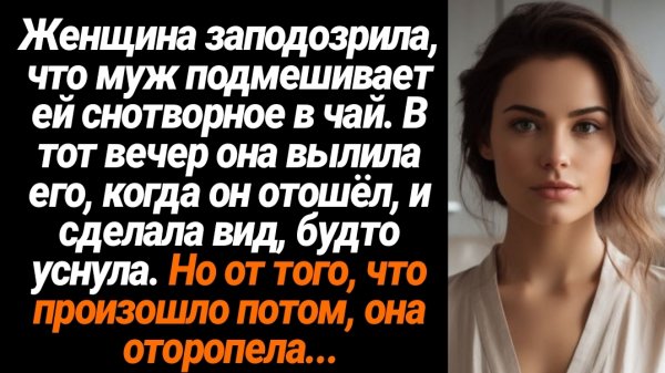 Жизненные Истории/Женщина заподозрила, что муж подмешивает ей в чай снотворное