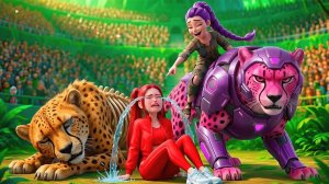 Руми становится чемпионом по гонкам роботов Кинг-Конга - KPOP Demon Hunters