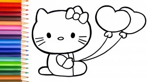 Мультик - раскраска для детей КОШЕЧКА. Учимся вместе как нарисовать КОШЕЧКУ // РИСОВАШКА ТВ