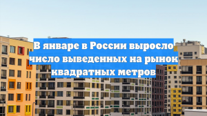 В январе в России выросло число выведенных на рынок квадратных метров