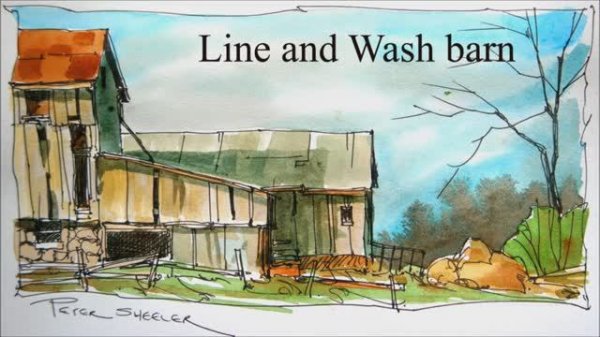 Line_and_Wash_Watercolour_Tutorial_Quick_and_Easy_style_By_Peter