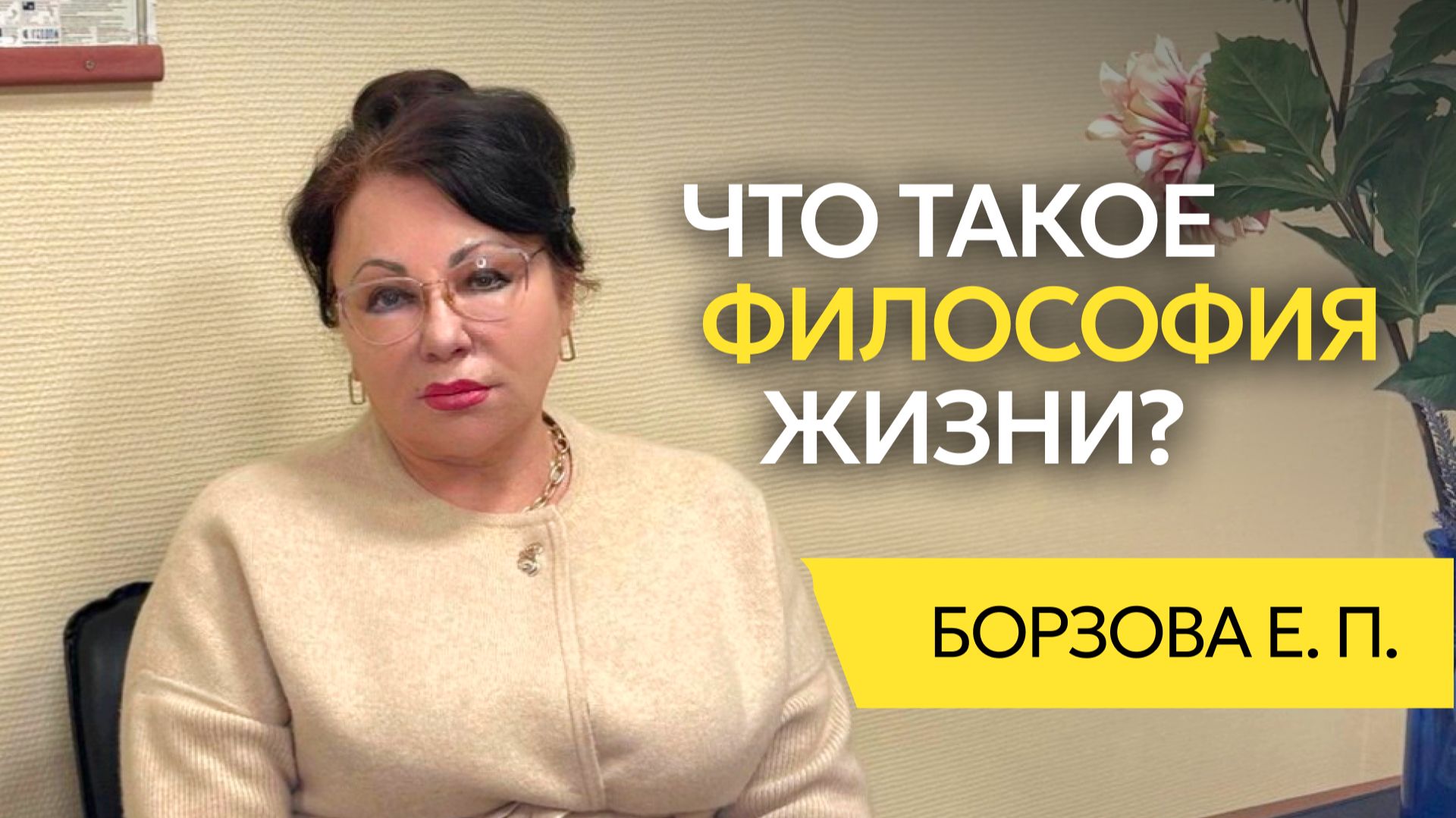 Что такое философия жизни? | Борзова Елена Петровна смотреть онлайн