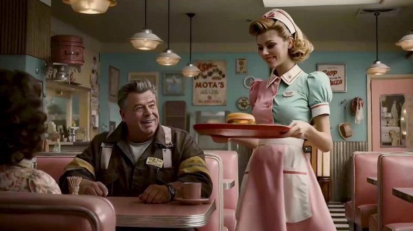 AI Ретро стайл 50-х