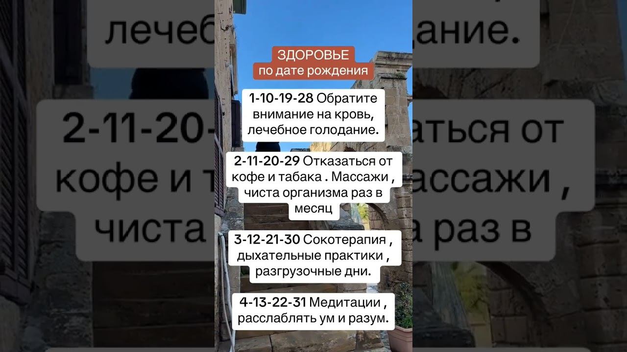 Проблемы со здоровьем по дате рождения