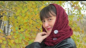 24 .МК# ВЯЖЕМ СНУД #" МЕЛОДИЯ ОСЕННЕГО ЗАКАТА"# СНУД АЖУРНЫЙ СПИЦАМИ#