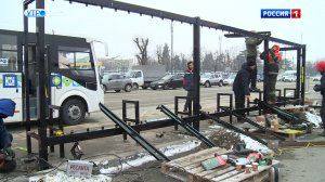 Пять новых остановочных павильонов монтируют в Нальчике