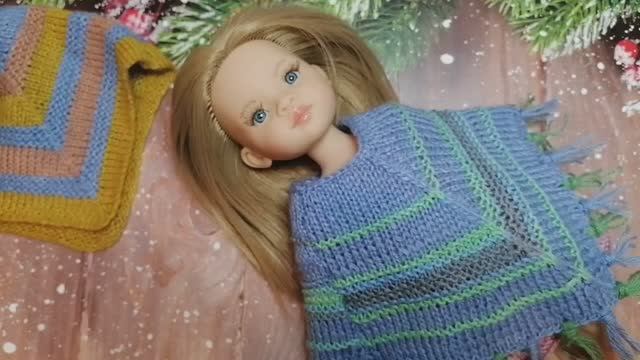 Вяжем пончо по описанию детской книги 1983 г.изд.