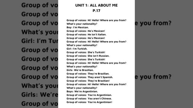 UNIT 1 PREPARE 1 LISTENING