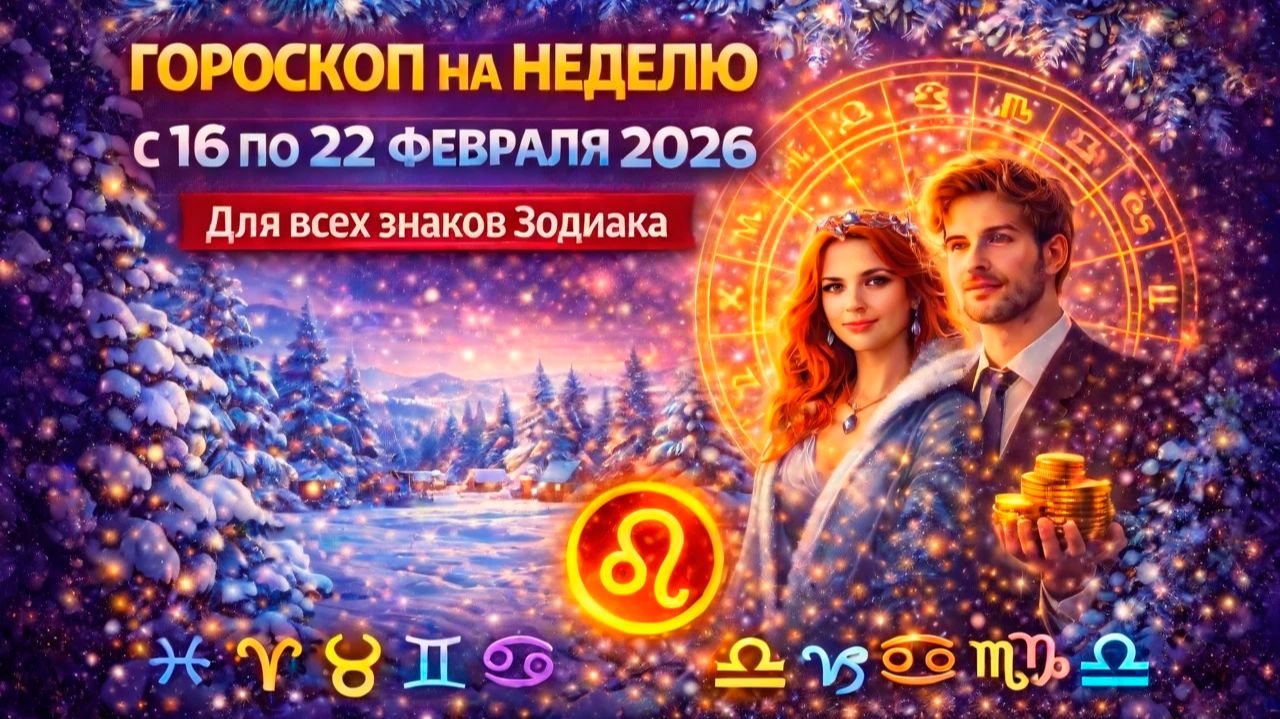 Гороскоп на неделю с 16 по 22 февраля 2026 | Для всех знаков Зодиака смотреть онлайн