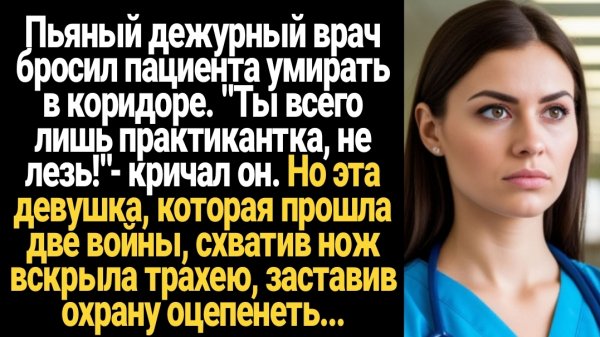 ИСТОРИИ ИЗ ЖИЗНИ/Пьяный дежурный врач бросил пациента умирать в коридоре, а практикантка спасла его