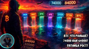 🚨 BTC Что раньше 74000 или 64000 EMA200, ГЭП, ETF и денежный поток Пятница РОСТ АЛЬТКОИНЫ