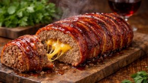 ВКУСНЕЕ КОТЛЕТ! Мясной рулет с сыром в духовке, который тает во рту — готовлю его каждую неделю