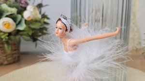 Ёлочная игрушка ОДЕТТА - ПА-ДЕ-БУРРЕ, полистоун, перо, 18 см, 1101566-1