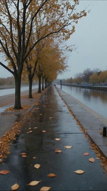 Осень в городе: дождливые улочки и желтые листья #осень #пейзаж #природа Осень в городе: дождливые улочки и желтые листья #осень #пейзаж #природа