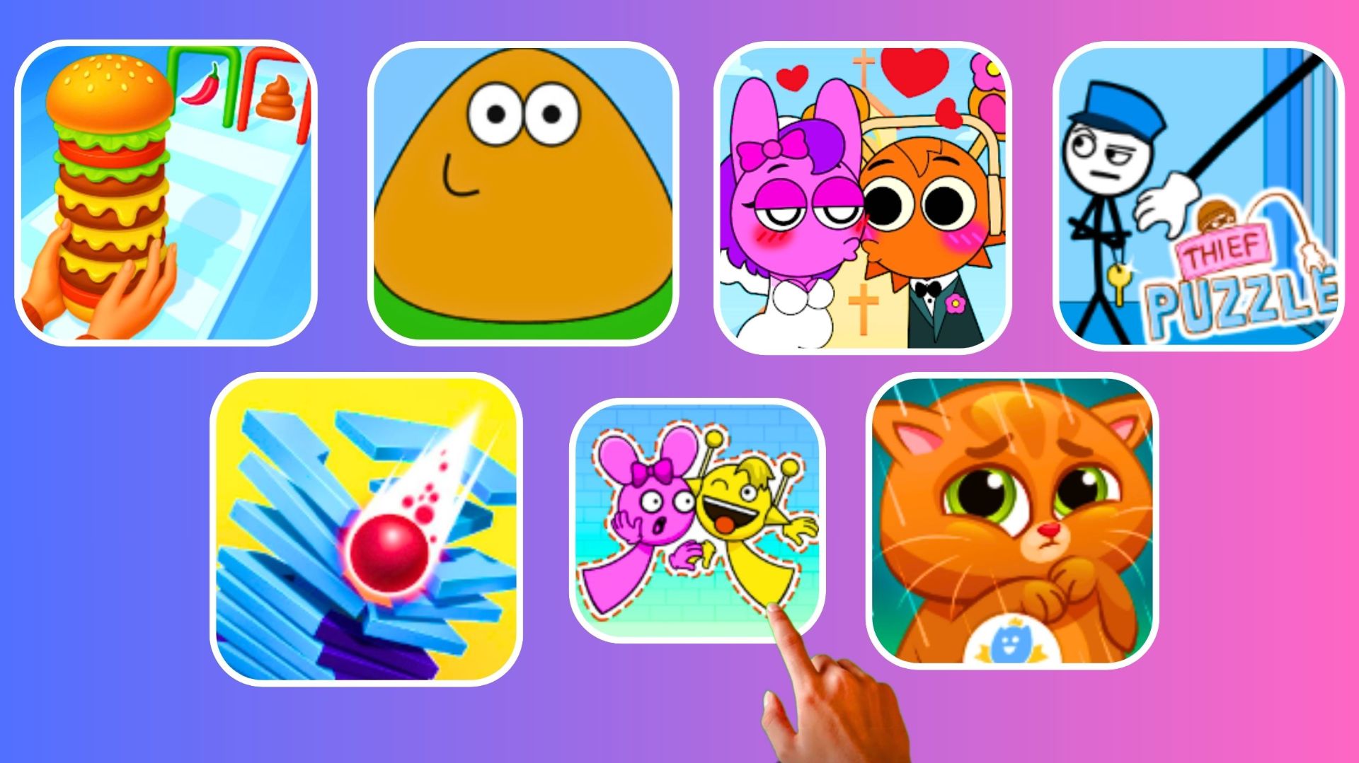🌈Sprunki & Well Challendge & Burger Master & Bubbu & Pou & ThiefPuzzle смотреть онлайн
