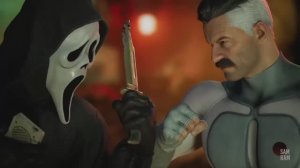 Mortal Kombat 1 - Гоустфэйс vs Омни-Мэн. Бруталити
