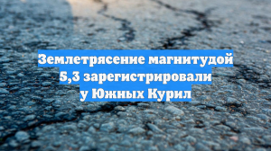 Землетрясение магнитудой 5,3 зарегистрировали у Южных Курил