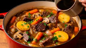 Бесподобно Вкусный Рецепт блюда для всей семьи. Потрясающее мясо с тушеными овощами