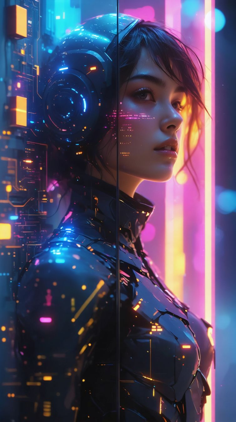 другая женщина - андройд в неоновом городе смотреть онлайн