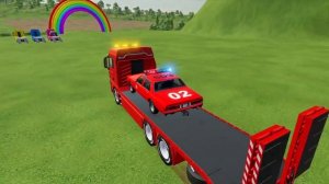 ПОЛИЦЕЙСКИЕ И «СКОРАЯ» НА ПЛАТФОРМЕ! 🚔 МУЛЬТИКИ: перевозка спецтранспорта — трясёмся и едем! 😆