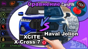 Сравнение автомобилей: 2024 XCITE X-Cross 7 VS 2024 Haval Jolion