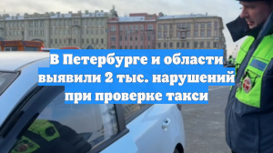 В Петербурге и области выявили 2 тыс. нарушений при проверке такси