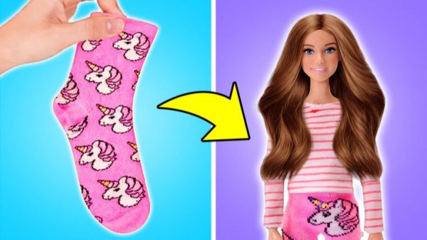 Наряды для Барби своими руками 👗 Носки, перчатки и шары