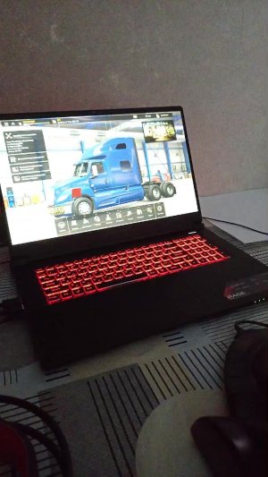 играем в american truck simulator ориг на руле