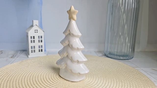 Новогодняя фигурка ЁЛОЧКА ШАРМИ, керамика, 17 см, 1185882