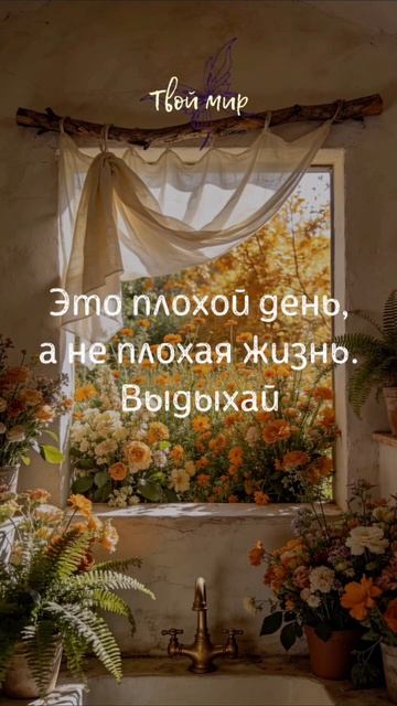 Это плохой день, 
а не плохая жизнь. 
Выдыхай
❤️❤️❤️❤️❤️❤️