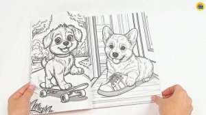 РАСКРАСКА. СОБАЧКИ