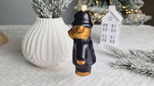 Ёлочная игрушка МИШКА-ПОЛИЦЕЙСКИЙ, стекло, 10 см, 5030154