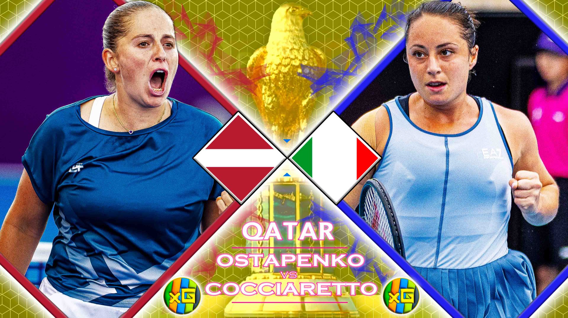Остапенко — Кочиаретто | WTA КАТАР | 12.02.2026 | Прямая трансляция | xG