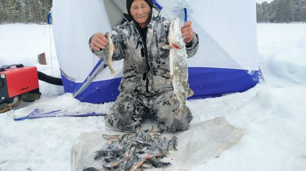 Ночевал в палатке. Поймал щук. Это настоящая рыбалка.