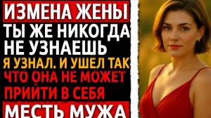 Измена жены раскрыта! Она думала, что всё сойдёт с рук. Но я знал, как поставить точку. Месть мужа.