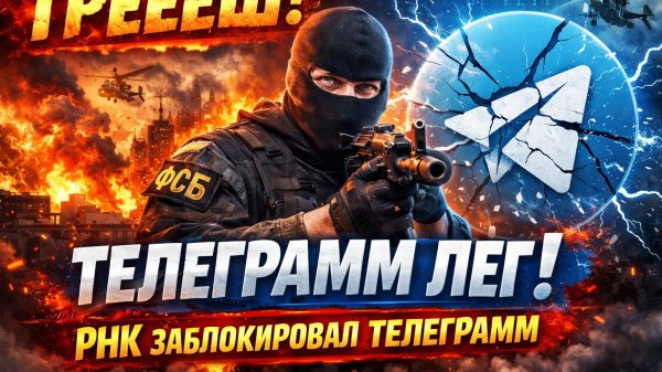 🔥 ТРЕЕЕШ! ТЕЛЕГРАММ ЛЕГ! РНК ЗАБЛОКИРОВАЛ TELEGRAM ЗА ДОЛГ В 29,6 МЛН РУБ
