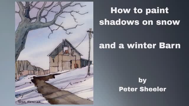 Easy way to paint trees and a Barn in Line and Wash Watercolor. Great for Beginners. Peter Sheeler смотреть онлайн