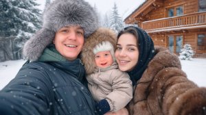 УЕХАЛ В ЗИМНИЙ ЛЕС С РЕБЕНКОМ И ЖЕНОЙ! ВЛОГ