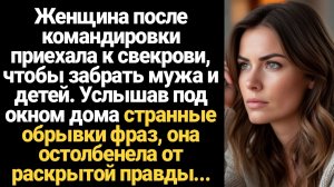 ИСТОРИИ ИЗ ЖИЗНИ/Женщина после командировки приехала к свекрови и услышала странный разговор мужа