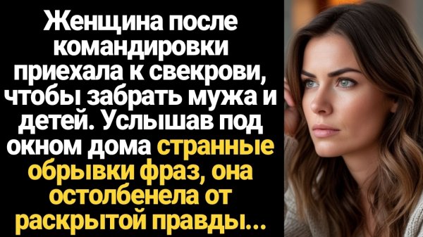 ИСТОРИИ ИЗ ЖИЗНИ/Женщина после командировки приехала к свекрови и услышала странный разговор мужа