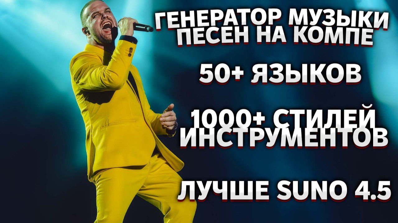 Генератор музыки и песен локально на компе больше 50 языков и тысячи стиле бесплатный и лучше SUNO