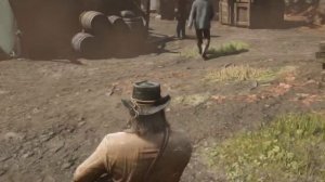 NPC железнодорожник в RDR2 бьёт кувалдой рельсы, а когда устаёт, устраивает перекур.